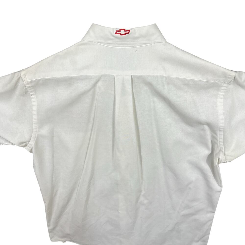 1990’s Chevy Indy V8 Crew Shirt Size Medium/ 16/ Arrow Dover \White Brown - Picture 8 of 12
